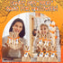 Watersay 24 Set Halloween Treats Bags, DIY Witch Broom Bag with Orange Ribbon for Halloween Party Decorations