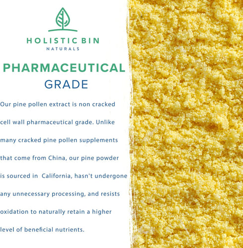 Organic Pine Pollen Powder, Wild Harvested, Golden California Pine Pollen, Non-GMO, 20 g Pure Supplement