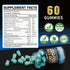 zipvit Gummies B1, B2, B3, B6, B7, 60 Gummy Biotin Collagen Hair Skin and Nails Vitamins for Women & Men Hair Growth