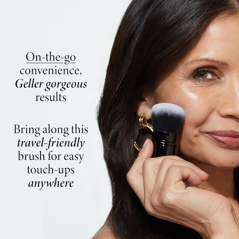 LAURA GELLER NEW YORK Retractable Airbrush Kabuki Brush for Liquid, Cream & Powder Face Makeup with Aluminum Handle