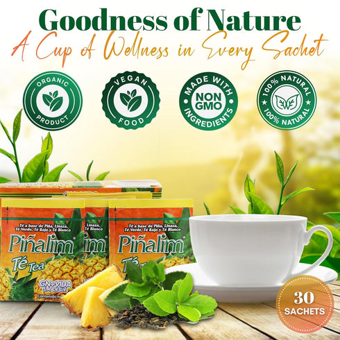 PIALIM 3 90 Boxes Te Pinalim Tea GN+Vida Tea Diet Day Supply