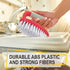 Set 6 Randomly Scrub Brush of pcs - Red or Blue Color, Cleaning Shower Scrubbers with Squeegee for Shower Glass