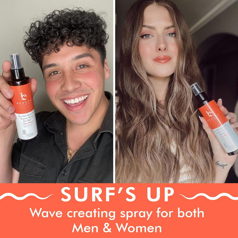 Sea Salt Spray for Hair Men & Women - Texturizing Beach Waves Spray for Fine Hair, Volumizing Hair Spray for Women