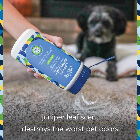 Carpet Refresher Powder, Pet Safe Deodorizer Powder with Plant-Based Juniper Leaf Scent, 16oz (Pack of 3)
