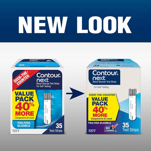 CONTOUR NEXT Blood Glucose Test Strips for Diabetes - 35 Count
