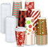 WILLBOND 60 Pcs Hot Chocolate Coffee Cups Christmas Party Favor Gift Disposable