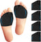 Metatarsal Sleeves Inserts with Gel Pads - 4 Pieces for Immediate Pain Relief, Soft Padding for Men and Women (Black)