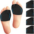 Metatarsal Sleeves Inserts with Gel Pads - 4 Pieces for Immediate Pain Relief, Soft Padding for Men and Women (Black)