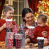 Hauwellter 100 Set 12oz, Christmas Disposable Coffee Cups with Lids Bulk Red and Black Xmas Holiday Hot Chocolate Party