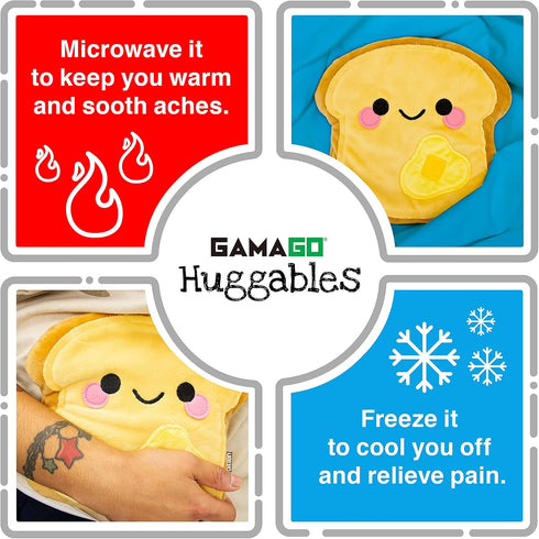 GAMAGO Toast Heating Pad & Pillow, Microwavable Heat Pack for Cramps & Anxiety Relief