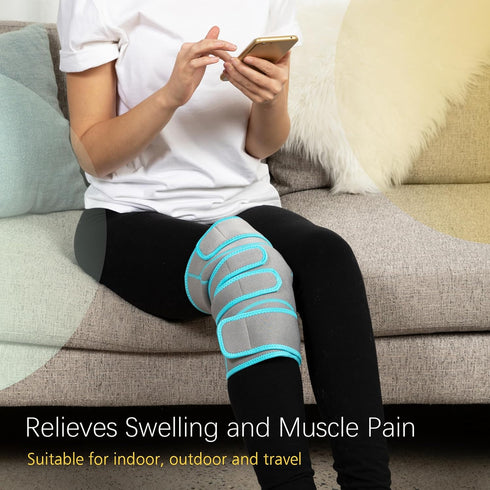 BraceUP Knee Ice Pack Wrap - Hot Cold Ice Pack for Knee, Reusable Gel Braces for Knee Pain Relief, Hyperice Knee, Torn Meniscus Tear Brace, Sport Injury, and Replacement Surgery