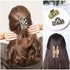 Whaline 6 Pack Checkered Hair Claw Clips - Strong Hold Rectangle Multicolored Plaid Non-Slip Hair Clips