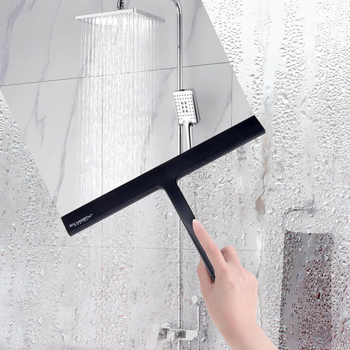 Silicone Rubber Blade & Hook Shower Window Squeegee - 11" Width for Bathroom Squeegee and Car Window