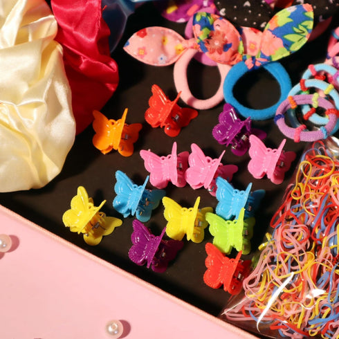 YANRONG Hair Accessories Set, Candy Colors Nylon Hair Ties, Disposable Rubber Bands, 1180PCS for Women