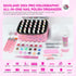 SAVILAND Nail Polish Organizer Bag: PU Leather Storage for 30 Bottles & Nail Lamp, Travel Case for Nail Tech Supplies