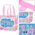 C L cooper life 12pcs Summer Pool Party Gift Treat Bags, Pink Hello Summer Theme Non-Woven Bags for Girls