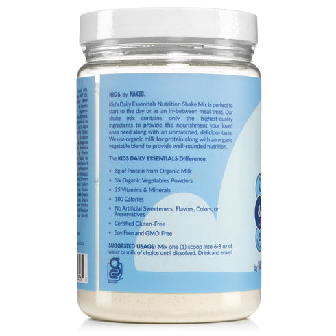 Vanilla Kids Daily Essentials - Kids Protein Shake with Organic Milk, 6 Organic Vegetables, 25 Vitamins & Minerals