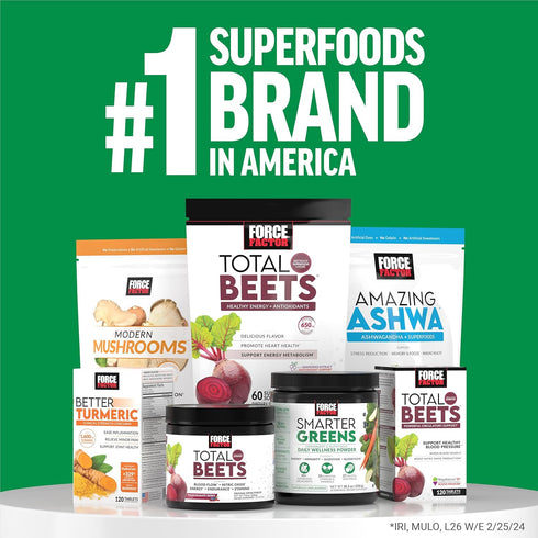 FORCE FACTOR Smarter Greens Tablets, 90 Tablets, Greens Supplement with 25+ Superfoods and Antioxidants