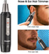 Nose Hair Trimmer for Men Wet Dry Facial Ear Hair Clipper with Vacuum System & Dual-Edge Blade