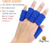 BodyMoves 2 Double Sided Solid Support Finger Splints, Plus 2 Sleeves, 2020 Edition Aqua Blue