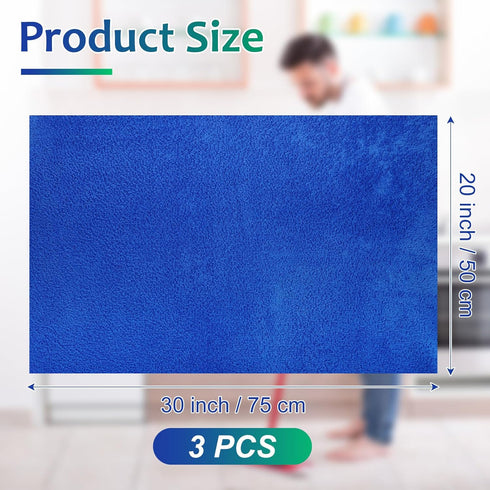 3 Pcs Extra Large Microfiber Cleaning Cloth 30" x 20" Washable Reusable Microfiber Towel Streak Free Lint Free Cloth for Cleaning Home Glass Office Window Bathrooms (Red,Blue,Green) by Newwiee
