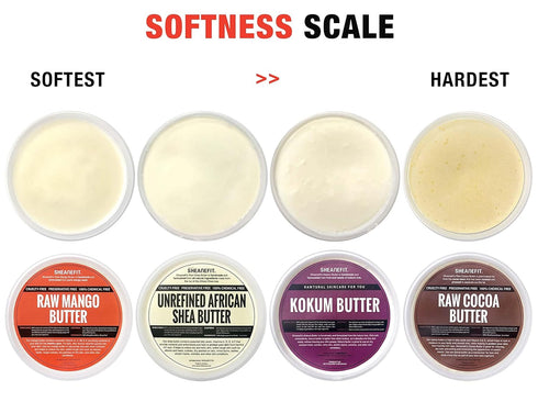 Raw Unrefined Mango Butter, Natural Body Butter, Soft Rejuvenating Daily Moisturizer for Face & Body (8 OZ)