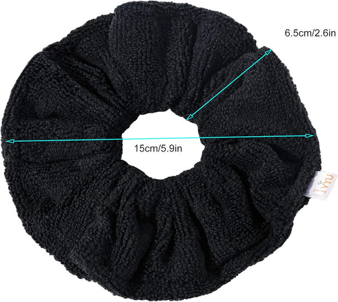 Ivyu Large Microfiber Hair Drying Scrunchies Towel Fiber, Anti Frizz Hair Products for Curl Hair, Fast Absorbent