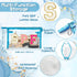 Preppy Patch Cosmetic Bag - Summer Blue SPF Chenille Varsity Letter Clear Toiletry Bag Aesthetic Waterproof Portable Makeup Bag Transparent PVC Zipper Clutch Purse Beach Bag for Women Girls