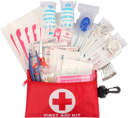 Galaxylense 128 Pcs First Aid Kits Small for Survival Emergency Trauma Military Tactical Medical School Office Home