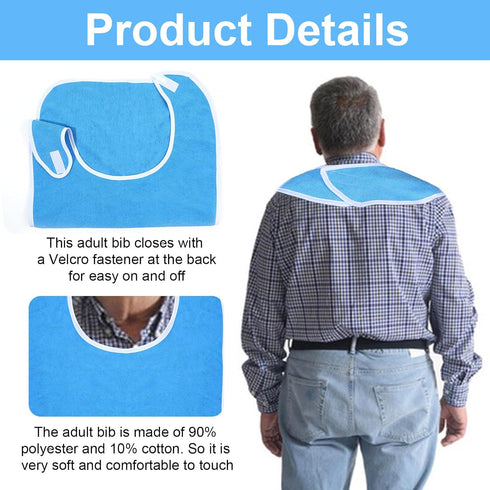 Yuanchu Adult Bibs for Seniors - Comfortable Eating Bibs for Men and Women
