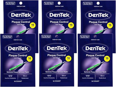 Dentek Easy Brush Cleaners, Extra Tight Spaces, 16 Count (6 Pack)