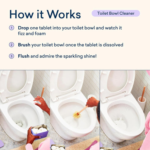 BLUELAND Toilet Bowl Cleaner Starter Set | Eco Friendly Products & Cleaning Supplies, Plant-Based, Lemon Cedar, 14
