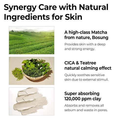 SOME BY MI Super Matcha Pore Clean Clay Mask, 3.52Oz, 100g, Skin Moisturizing Effect for Sensitive Skin