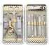 Manicure Set Professional Nail Clippers Kit, 12Pcs Stainless Steel Women Grooming Tools for Travel or Home - Gold