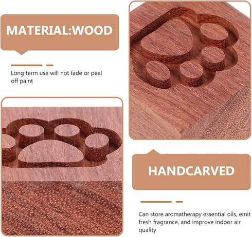 Walnut Wood Essential Oil Diffuser, Fragrant Wood Aroma Air Freshener for Home, Office, Car Design B