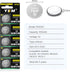 5 Pack CR2025 Battery DL2025 ECR2025 BR2025 2025 3V Lithium Coin Battery for Airtag Car Remote Key Fob Scale Watch Battery