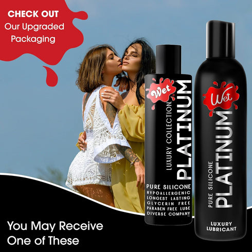 Wet Platinum Silicone-Based Personal Lubricant, Ultra Smooth, Waterproof Formula, 4.2 fl oz