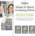 Stone & Steel Cleansing Polish Starter Kit, 16oz Spray Bottle with 2 Refills for Quartz, Marble, Granite