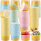Ninehaoou 200 Pcs Ice Cream Cups Bulk Paper Disposable Dessert Bowls Ice Cream