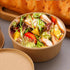 25oz Disposable Bowls with Lids, 25Pack Large Kraft Paper Salad Bowls for Hot Cold Food, Soup, Ice Cream