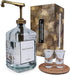 eBun Goldengleam 37oz Mouthwash Dispenser for Bathroom, Gold Plastic Pump, Glass Mouthwash Bottle with Cups