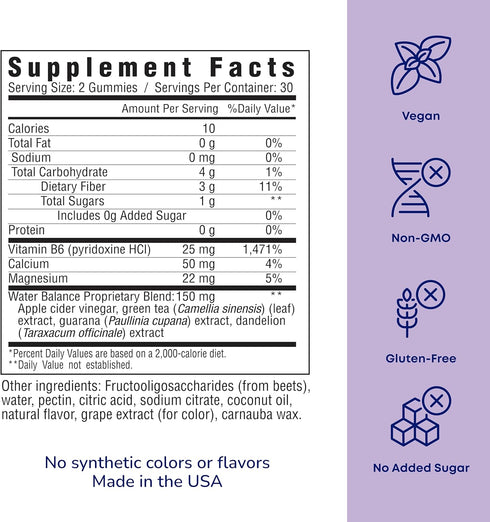 Gummy, 60 Gummies, 60 her own Debloat Bloating and Gas Relief, Helps Reduce Water Retention, Supports Energy