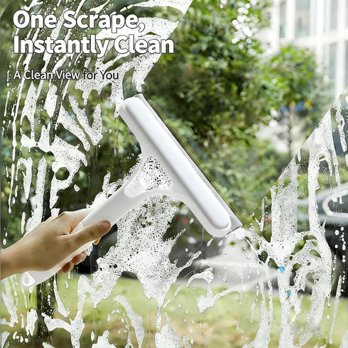 KonaCryspen 3-in-1 Window Cleaning Tool Blade, Sponge & Spray for Streak-Free Glass, Ideal for Home Windows, Mirrors