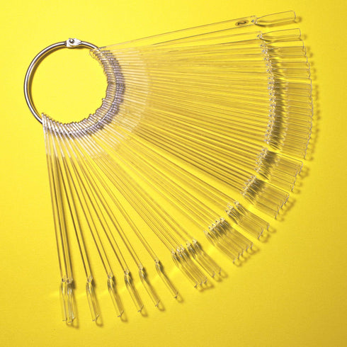 Nail Swatch Sticks with Ring - 100pcs Transparent Nail Color Display and Nail Art Supplies