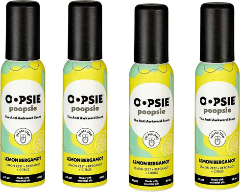 Pre Poop Spray - 4 Pack Natural Toilet Spray for Bathrooms, Trap Odors & Eliminate Embarrassment, 2oz