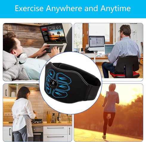 ABS Stimulator - EMS Muscle Stimulator, Portable Abdominal Belt for Home Office Fitness Workout Equipment