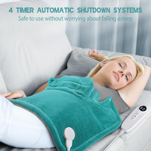 Christmas Gifts Electric Heating Pad for Neck, Shoulder, Back Pain Relief, Weighted for Cramps, Gifts for All