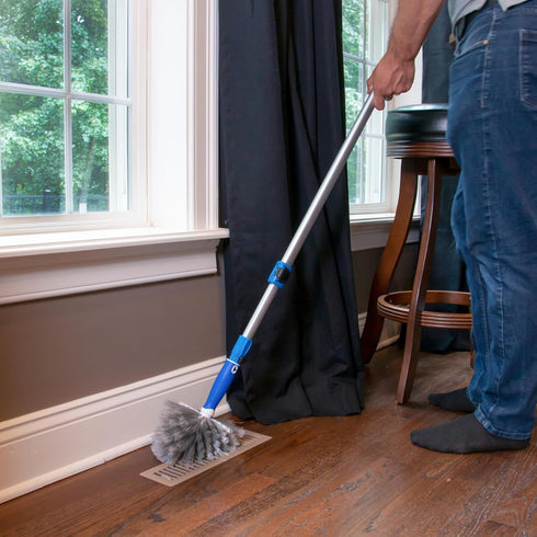 Unger Cobweb & Corner Duster, Cleaning Tool for Ceilings, Moldings, HVAC, Compatible with Telescopic Poles