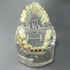 Dental Malocclusion Orthodontic Treatment Teeth Model with Metal Brackets, Colorful Ties, and Chains