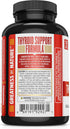 Zhou Thyroid Support Complex with Iodine Supplement - 60 Servings, 120 Caps, Gluten-Free, No Soy